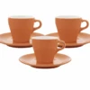 Tasses Et Sous Tasses Orange 9cl X3 - ORIGAMI
