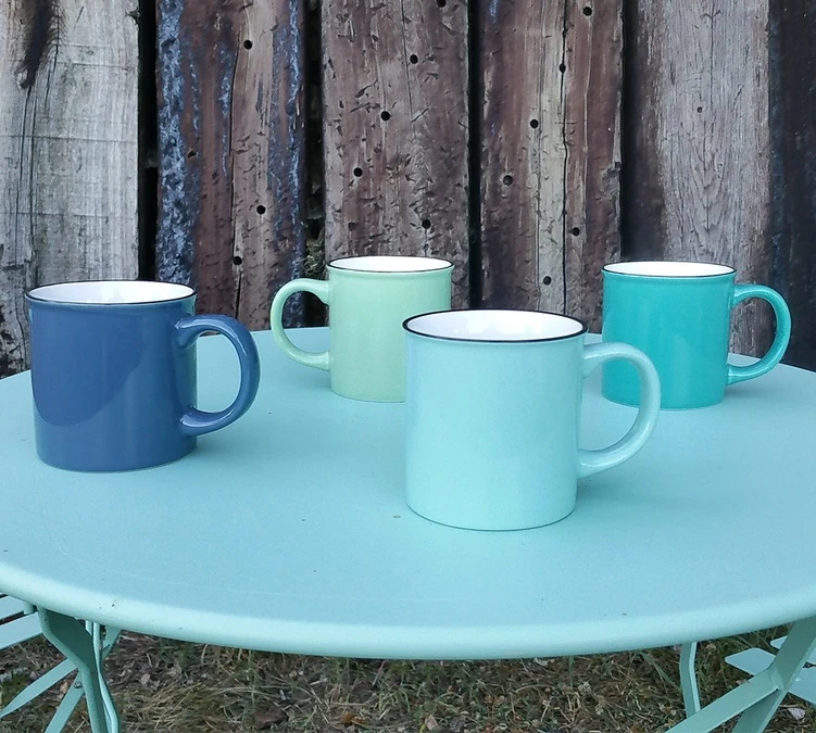 Mug Retro Bleu - 250 Ml - AOC 2 Mug Retro Bleu - 250 Ml - AOC – Image 2