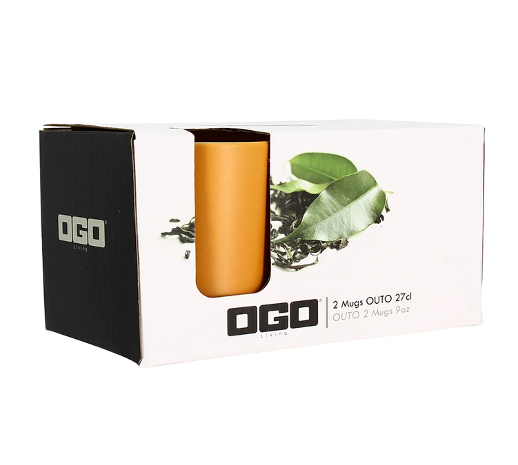 Mugs Isothermes OGO Living En Grès Jaune 20cl X2 2 Mugs Isothermes OGO Living En Grès Jaune 20cl X2 – Image 2