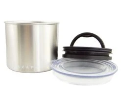 Boîte Conservatrice Inox Argent Avec Vide D'air 250g - Airscape