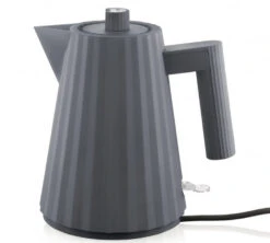 Bouilloire électrique 1L Plissé Grise - ALESSI