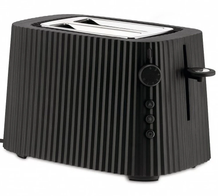 Grille-pain électrique - 2 Fentes - Noir Plissé- Alessi 1 Grille-pain électrique - 2 Fentes - Noir Plissé- Alessi
