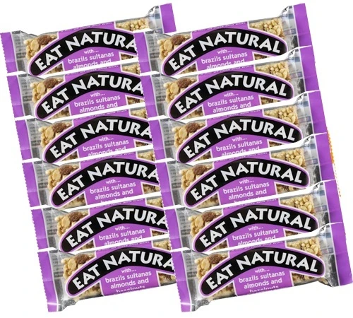 12 Barres Gourmandes Noix Du Brésil, Raisins, Amandes Et Noisettes - Eat Natural 1 12 Barres Gourmandes Noix Du Brésil, Raisins, Amandes Et Noisettes - Eat Natural