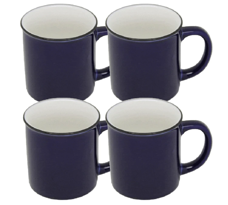Mug AOC - Retro Bleu Nuit - 4x 250 Ml 1 Mug AOC - Retro Bleu Nuit - 4x 250 Ml