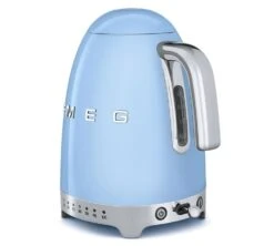 Bouilloire SMEG KLF04PBEU Bleu Azur - Température Réglable + Offre Cadeau -DeLonghi Magasin bouil azur bouton