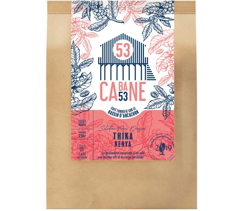 250g Café En Grains : Kenya - Thika - Cabane 53 1 250g Café En Grains : Kenya - Thika - Cabane 53