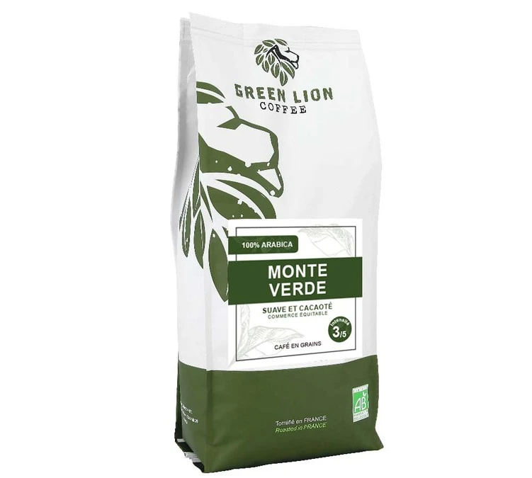 1kg Café En Grain Bio Monte Verde - GREEN LION COFFEE 1 1kg Café En Grain Bio Monte Verde - GREEN LION COFFEE