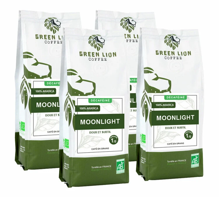 4x250g Café En Grain Bio - Moonlight - GREEN LION COFFEE 1 4x250g Café En Grain Bio - Moonlight - GREEN LION COFFEE