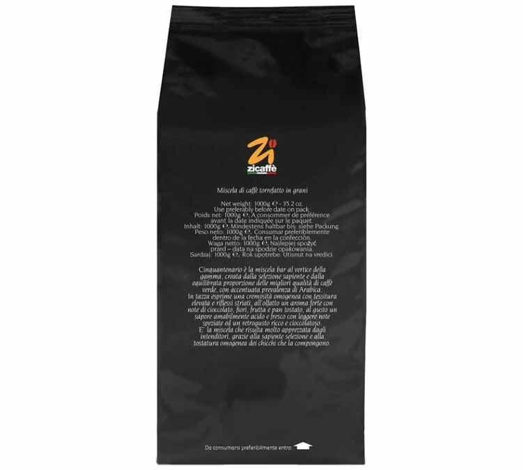 Café En Grains Cinquantenario Zicaffè 1kg 3 Café En Grains Cinquantenario Zicaffè 1kg – Image 3