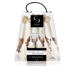 10 Bâtonnets Pour Expresso - Blanc Et Ambre - CANASUC