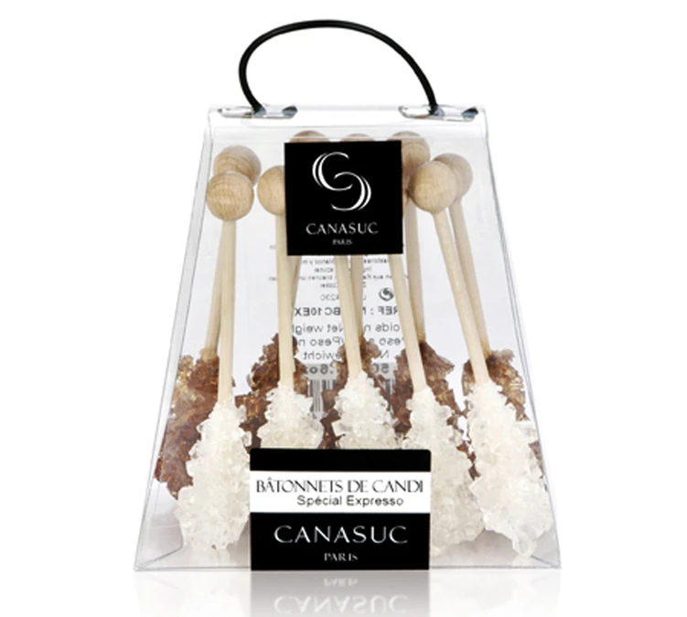 10 Bâtonnets Pour Expresso - Blanc Et Ambre - CANASUC 1 10 Bâtonnets Pour Expresso - Blanc Et Ambre - CANASUC