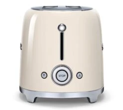Grille-pain TSF02CREU 4 Tranches - Crème - SMEG -DeLonghi Magasin gp boutons creme