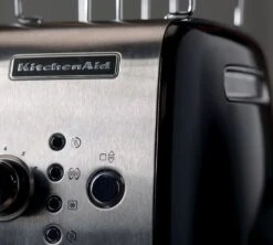 Grille-pain KITCHENAID - Onyx Noir 5KMT221EOB Noir Onyx -DeLonghi Magasin gp emp bouton