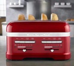 Toaster KitchenAid 5KMT4205ECA Artisan Rouge Pomme D'Amour - 4 Fentes -DeLonghi Magasin gp rouge 4
