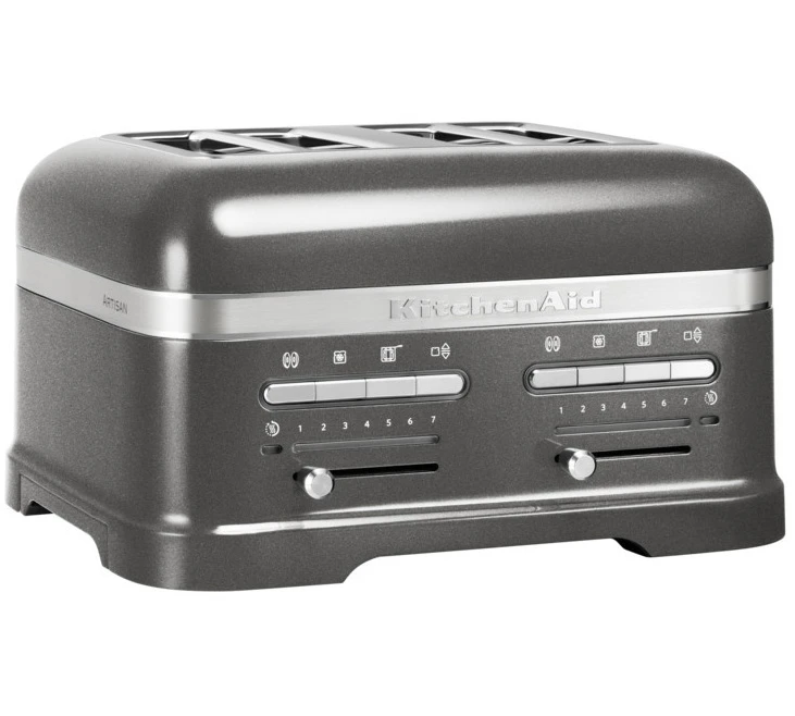 Toaster KitchenAid 5KMT4205EMS Artisan 4 Tranches Gris Etain 1 Toaster KitchenAid 5KMT4205EMS Artisan 4 Tranches Gris Etain