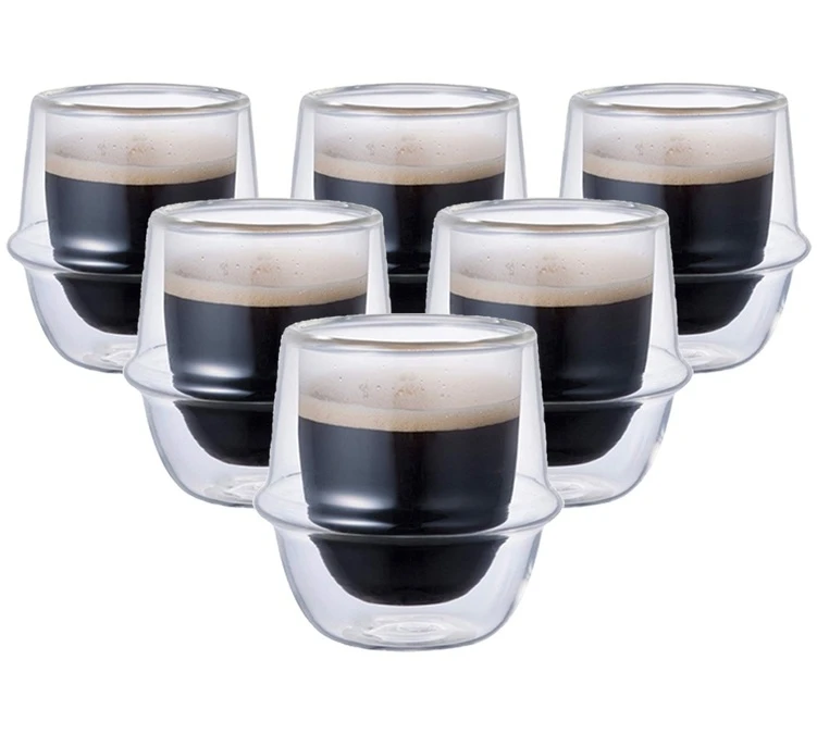 6 Verres Double Paroi Kronos 8cl - KINTO 1 6 Verres Double Paroi Kronos 8cl - KINTO