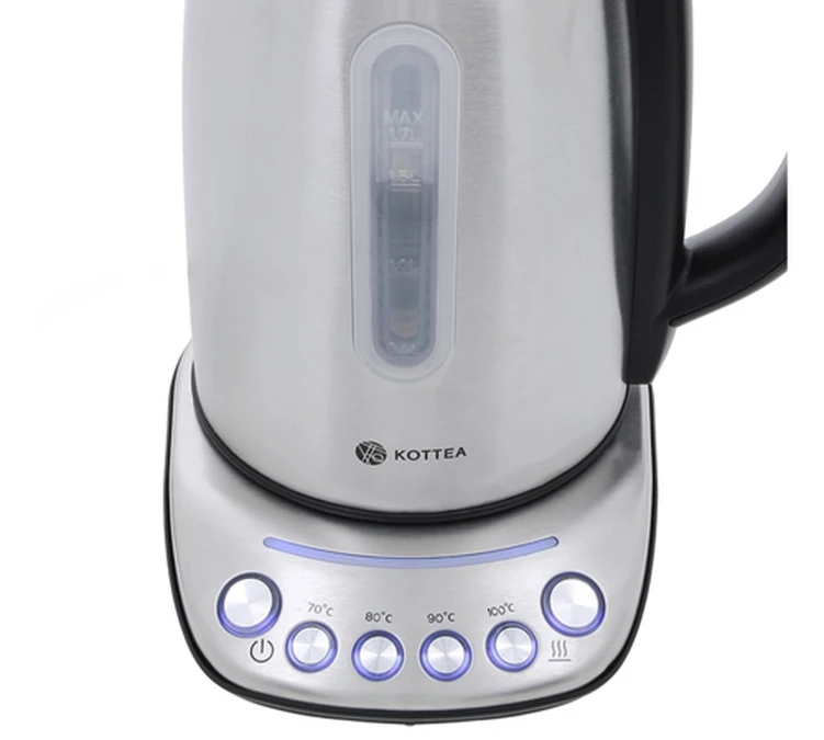 Bouilloire Kottea KT102 Température Réglable Inox 1.7L 2 Bouilloire Kottea KT102 Température Réglable Inox 1.7L – Image 2