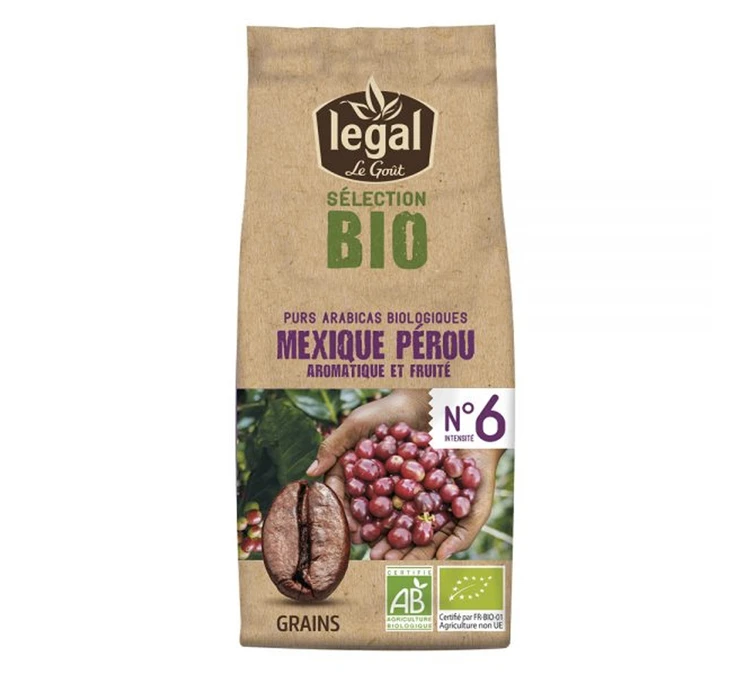 Café En Grain Bio Mexique Pérou - Kg - Legal 1 Café En Grain Bio Mexique Pérou - Kg - Legal