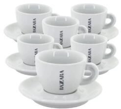 6 Tasses Et Sous-tasses Cappuccino Bazzara - 15cl