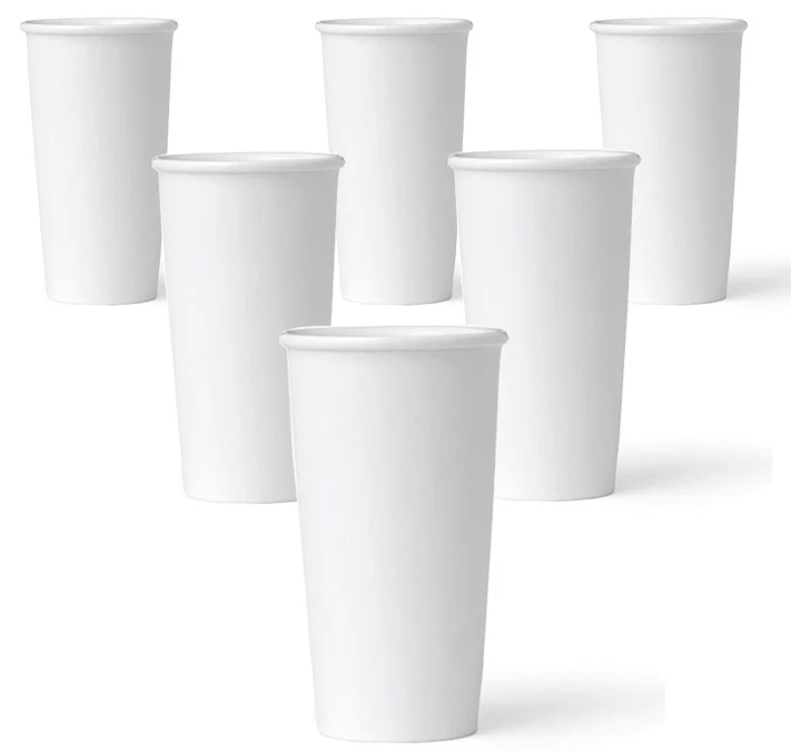 Lot De 6 Tasses EMMA 40cl En Porcelaine Pure White 1 Lot De 6 Tasses EMMA 40cl En Porcelaine Pure White