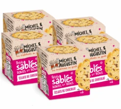 5x40g De Biscuits Sablés Sucrés Beurre Salé Gouttes Chocolat - MICHEL ET AUGUSTIN