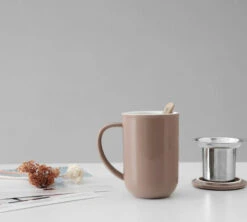 Mug Minima Stone Rose 50 Cl Avec Infuseur Inox - VIVA SCANDINAVIA -DeLonghi Magasin minima rose lifestyle3