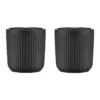 Set De 2 Mugs Douro Double Paroi - Porcelaine Noire - 10cl - BODUM