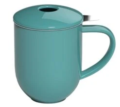 Mug Avec Infuseur Et Couvercle 300ml Teal - LOVERAMICS