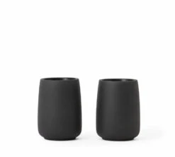 2 Tasses Double Paroi Nicola 150 Ml Noires - VIVA SCANDINAVIA