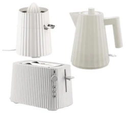 Set Petit Déjeuner Gamme Plissé Blanc ALESSI