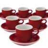 Tasses - LOVERAMICS - Espresso Et Sous-tasses Egg Rouge 8 Cl X6