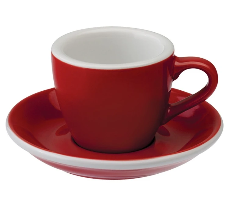 Tasses - LOVERAMICS - Espresso Et Sous-tasses Egg Rouge 8 Cl X6 2 Tasses - LOVERAMICS - Espresso Et Sous-tasses Egg Rouge 8 Cl X6 – Image 2