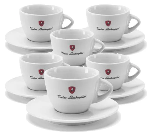 Lot De 6 Tasses Et Sous Tasses Blanches Tonino Lamborghini 1 Lot De 6 Tasses Et Sous Tasses Blanches Tonino Lamborghini