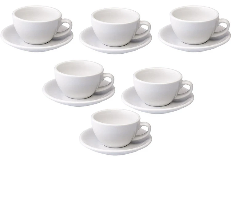 6 Tasses Cappucino Et Sous-tasses Egg 20 Cl Blanc - Loveramics 1 6 Tasses Cappucino Et Sous-tasses Egg 20 Cl Blanc - Loveramics