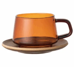 Tasse + Sous Tasses - KINTO - 27 Cl Ambre