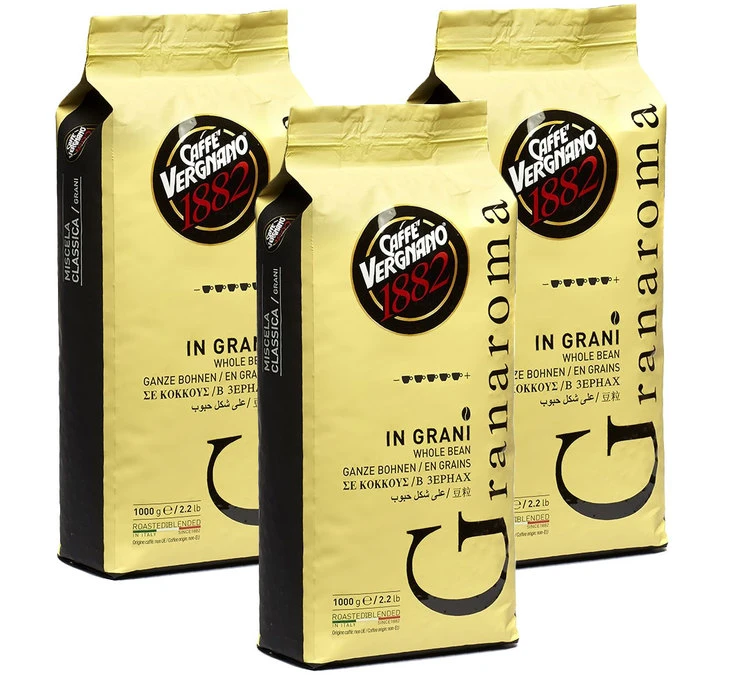Caffè Vergnano 3x1kg Café En Grain Gran Aroma - CAFFE VERGNANO 1 Caffè Vergnano 3x1kg Café En Grain Gran Aroma - CAFFE VERGNANO