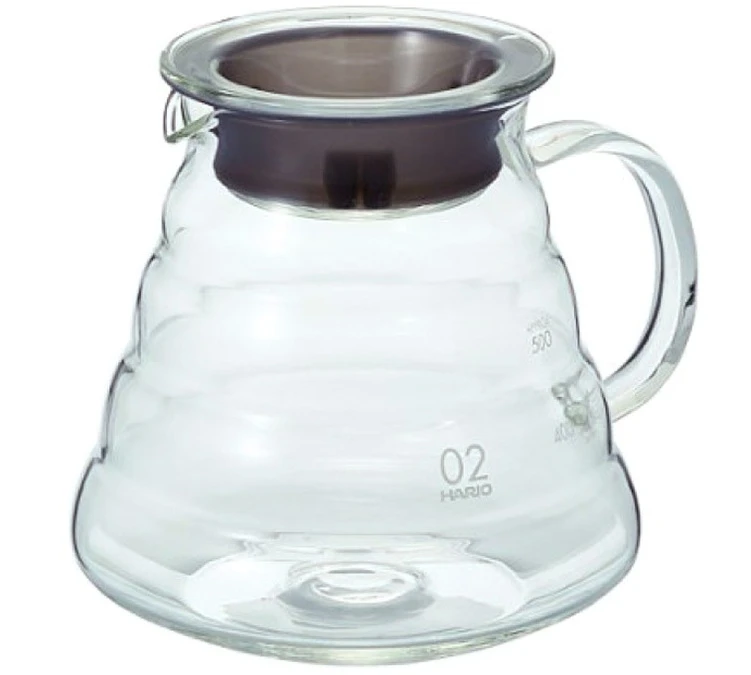 Carafe HARIO 2-5 Tasses En Verre Avec Support Pour V60 1 Carafe HARIO 2-5 Tasses En Verre Avec Support Pour V60