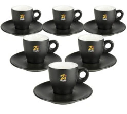 Tasses - ZICAFFE - Tasses Et Sous-tasses Noires 7 Cl